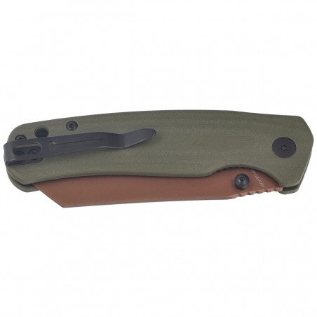 Nóż składany Bestechman Cicada's Wing-TL OD Green G10, Gold PVD 10Cr15CoMoV (BMK24H)