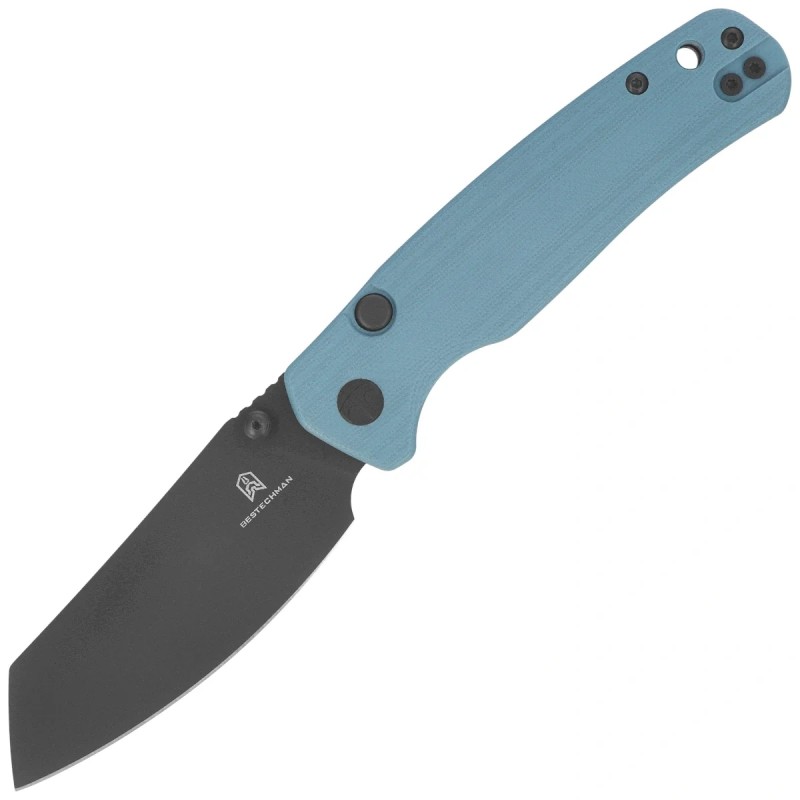 Nóż składany Bestechman Cicada's Wing-TL Misty Blue G10, Black PVD 10Cr15CoMoV (BMK24G)