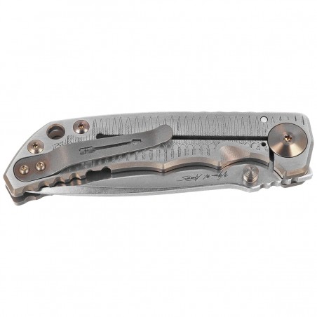 Nóż składany Spartan Blades  Harsey Folder ''Marching Spartans'' Titanium, Stonewashed MagnaCut