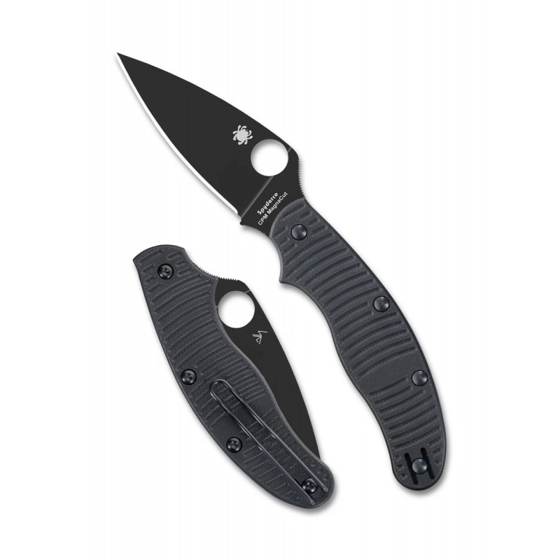 Nóż składany Spyderco UK Penknife Salt Black G10, Black DLC MagnaCut by Sal Glesser (C94GMCBKP)