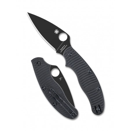 Nóż składany Spyderco UK Penknife Salt Black G10, Black DLC MagnaCut by Sal Glesser (C94GMCBKP)