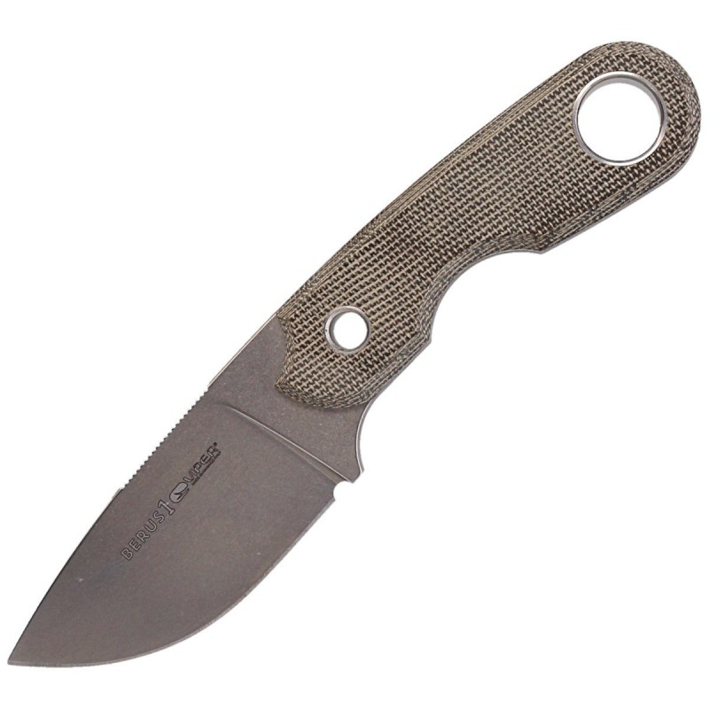 Nóż Viper Berus1 Green Canvas Micarta, Stonewashed by Rumici (VT4012CG)