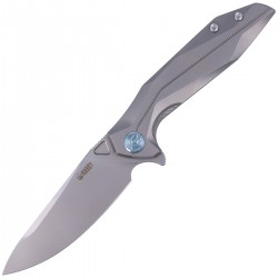 Nóż składany Kubey Nova FL KB235F, Gray Titanium, Bead Blasted 14C28N
