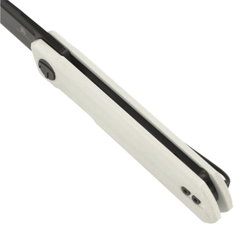 Nóż składany Bestechman Mini Dundee White G10, Grey PVD D2 by Ostap Hel (BMK03H)