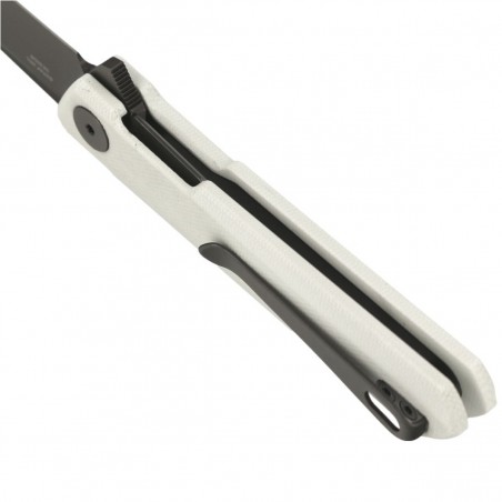 Nóż składany Bestechman Mini Dundee White G10, Grey PVD D2 by Ostap Hel (BMK03H)