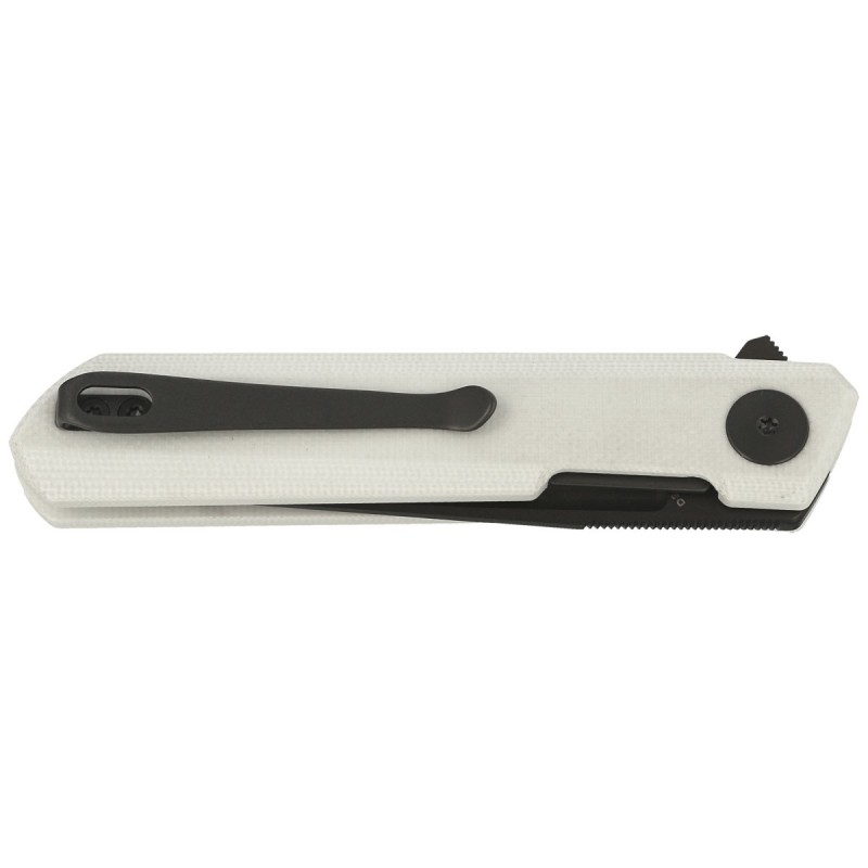Nóż składany Bestechman Mini Dundee White G10, Grey PVD D2 by Ostap Hel (BMK03H)