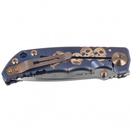 Nóż składany Spartan Blades Harsey Folder ''Babe'' Blue Titanium, Bronze HW, Satin MagnaCut by William W. Harsey (SF5BABE)