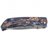 Nóż składany Spartan Blades Harsey Folder ''Babe'' Blue Titanium, Bronze HW, Satin MagnaCut by William W. Harsey (SF5BABE)