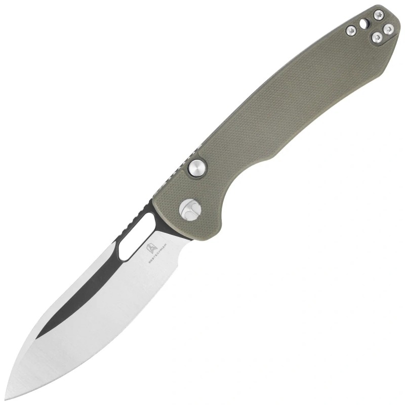 Nóż składany Bestechman Firebird OD Green G10, Satin / Black PVD D2 (BMK05C)