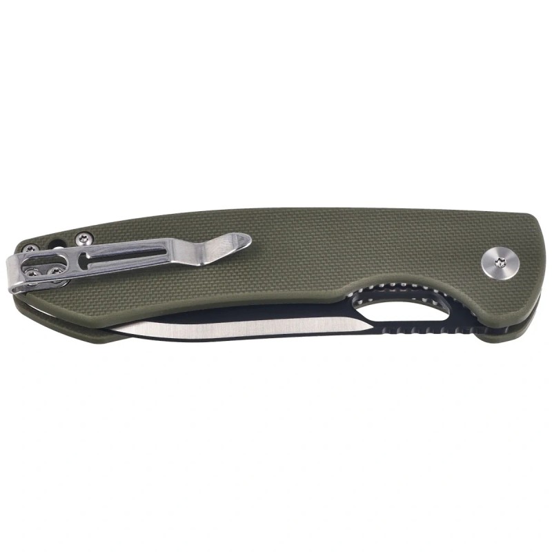 Nóż składany Bestechman Firebird OD Green G10, Satin / Black PVD D2 (BMK05C)