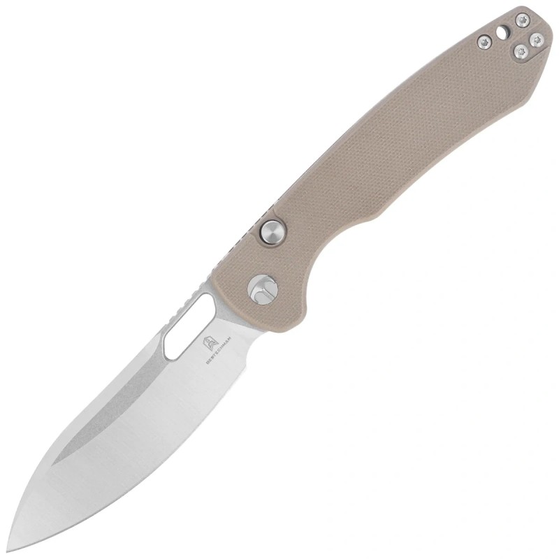Nóż składany Bestechman Firebird Tan G10, Satin / Stonewashed D2 (BMK05B)