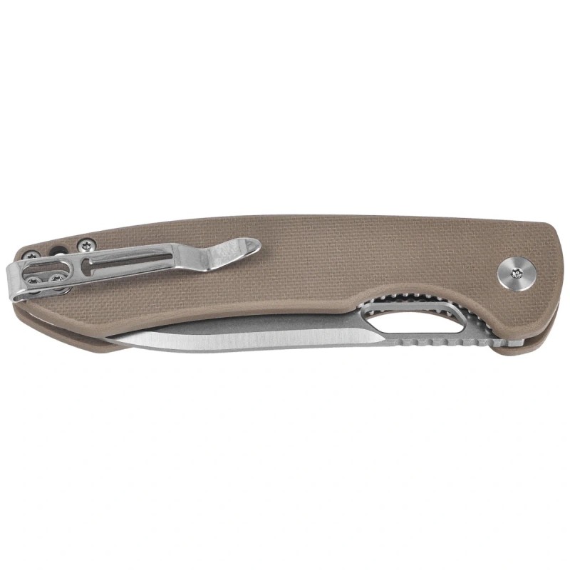 Nóż składany Bestechman Firebird Tan G10, Satin / Stonewashed D2 (BMK05B)