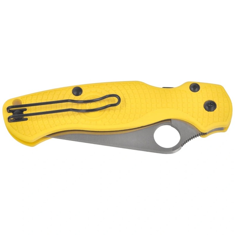 Nóż składany Spyderco Para Military 2 Lightweight Salt Yellow FRN, Satin MagnaCut by Sal and Eric Glesser (C81PYL2)