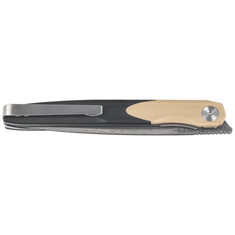 Nóż składany Bestechman Lanza Khaki-Black G10, Damascus by Grzegorz Grabarski (BMK14-D-2)