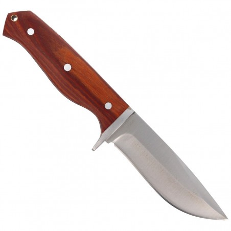 Nóż myśliwski Puma TEC stal 420, okładziny drewniane, pochwa skóra - 321411