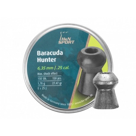   Śrut diabolo H&N Baracuda Hunter 6,35 mm 150 szt. - 1 - Śrut w wiekszych kalibrach