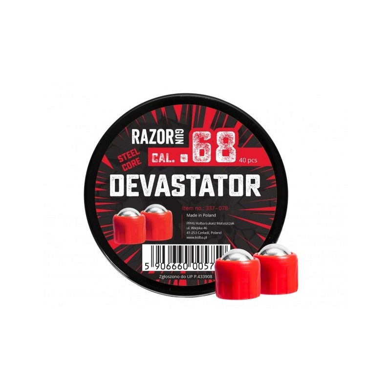   Kule metalowe RazorGun Steel Core Devastator kal. .68 / 40 szt. do Umarex T4E HDS 68 kal. - 1 - Broń na kule gumowe