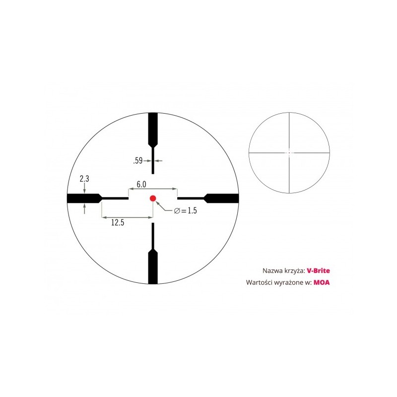   Luneta celownicza Vortex Crossfire II 1-4x24 30 mm V-Brite - 8 - Lunety