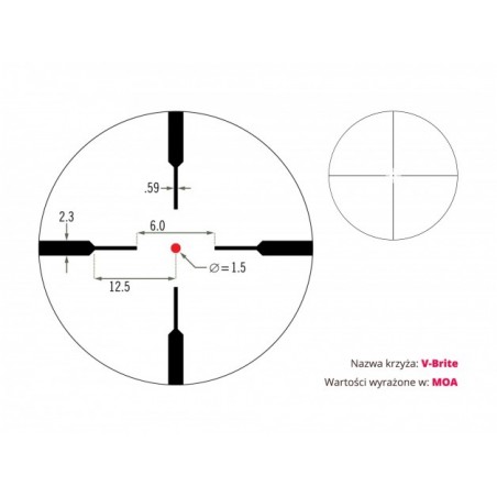   Luneta celownicza Vortex Crossfire II 1-4x24 30 mm V-Brite - 8 - Lunety