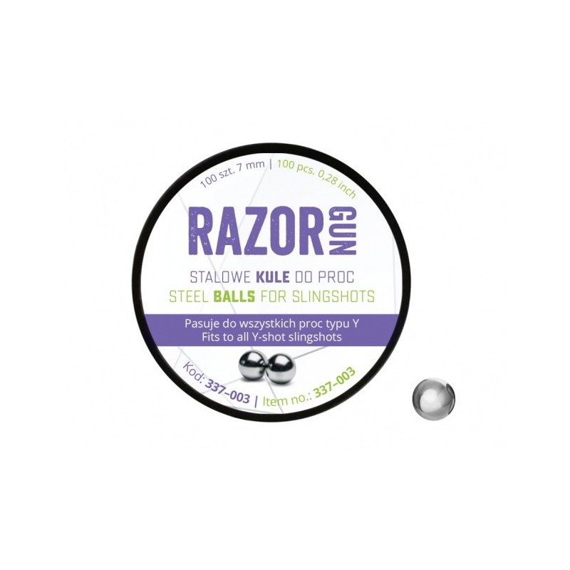   Kulki do procy RazorGun 7 mm 100 szt. - 1 - kolba