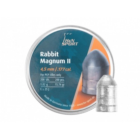   Śrut diabolo H&N Rabbit Magnum II 4,5 mm 200 szt. - 1 - Śrut 4,5 mm