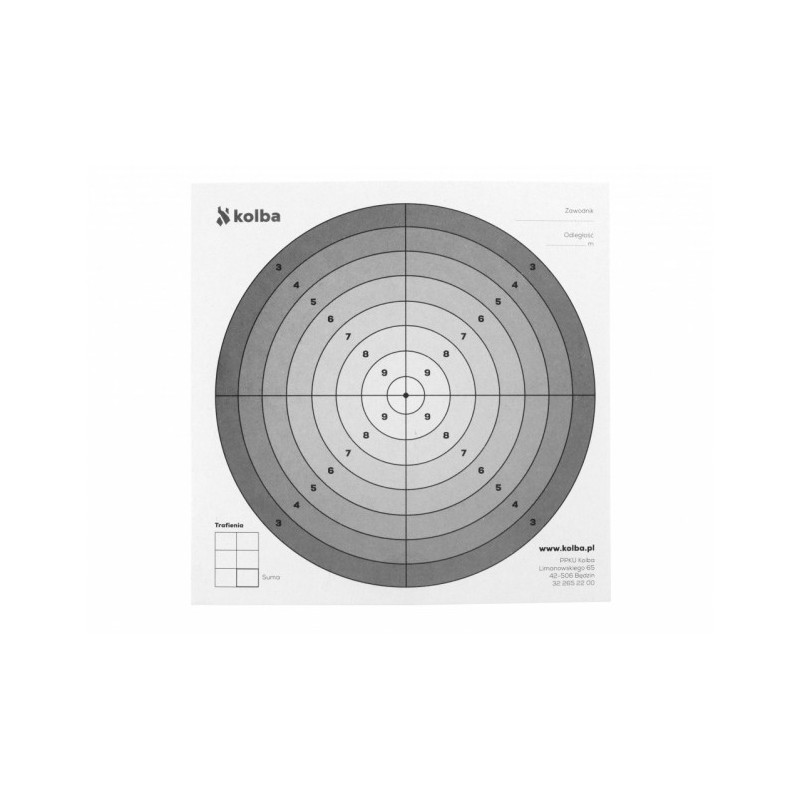   Komplet tarcz strzeleckich 14x14 cm biały środek 100 szt. - 1 - Tarcze i kulochwyty