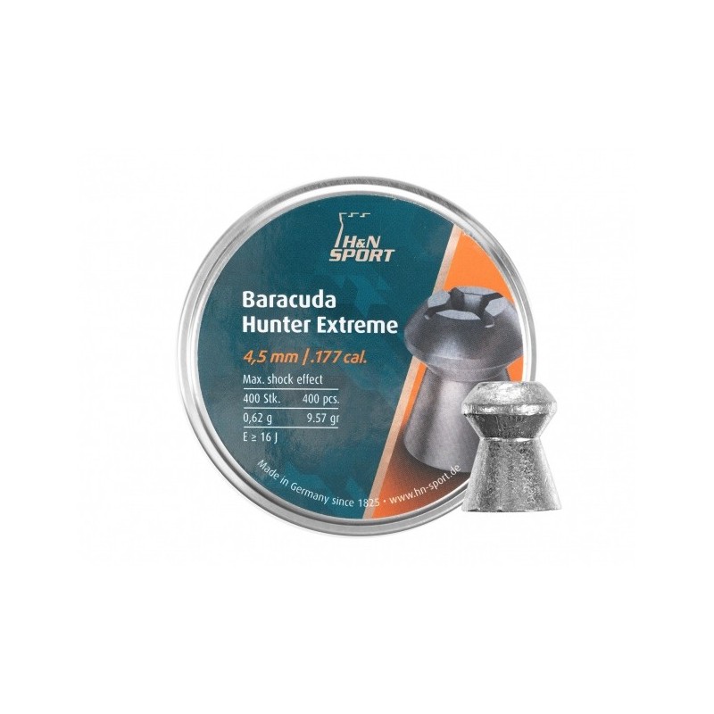  Śrut diabolo H&N Baracuda Hunter Extreme 4,5 mm 400 szt. - 1 - Śrut 4,5 mm