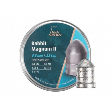   Śrut diabolo H&N Rabbit Magnum II 5,5/200 - 1 - Śrut 5,5 mm