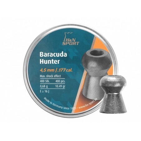   Śrut diabolo H&N Baracuda Hunter 4,5 mm 400 szt. - 1 - Śrut 4,5 mm