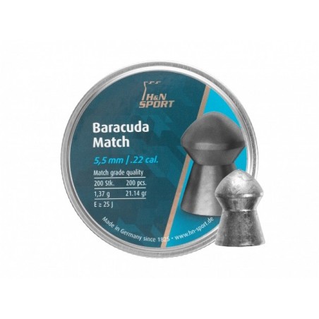   Śrut diabolo H&N Baracuda Match 5,52 mm 200 szt. - 1 - Śrut 5,5 mm