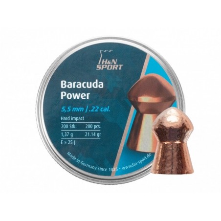   Śrut diabolo H&N Baracuda Power 5,5 mm 200 szt. - 1 - Śrut 5,5 mm