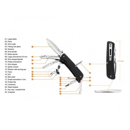   Scyzoryk Ruike LD41-B wielofunkcyjny, czarny - 6 - Scyzoryki