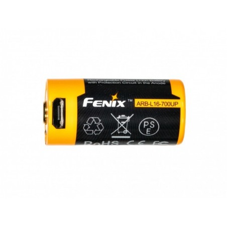   Akumulator Fenix USB ARB-L16UP (16340 RCR123 700 mAh 3,6 V) - 2 - Latarki 