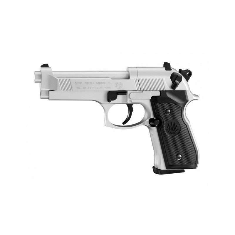   Pistolet wiatrówka Beretta M92 FS nikiel 4,5 mm Diabolo CO2 - 1 - Pistolety Co2