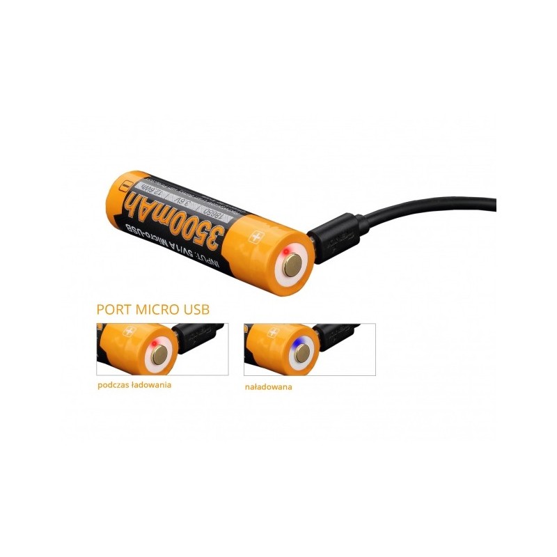   Akumulator Fenix USB ARB-L18U (18650 3500 mAh 3,6 V) - 5 - Latarki 