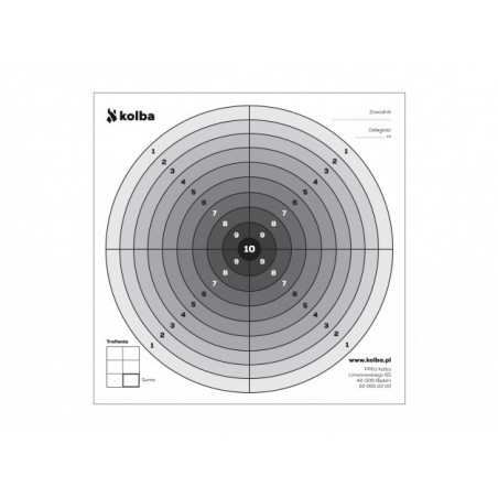   Komplet tarcz strzeleckich 14x14 cm czarny środek 100 szt. - 1 - Tarcze i kulochwyty