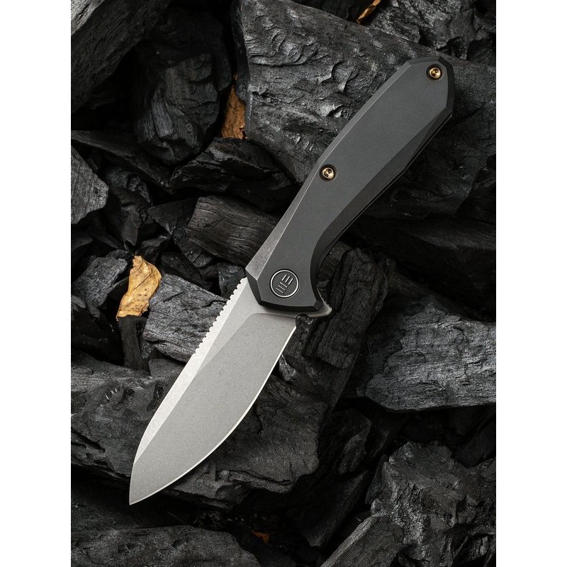 Nóż WE Knife Mote Black Titanium, Gray Stonewashed by Ostap Hel (2005C)